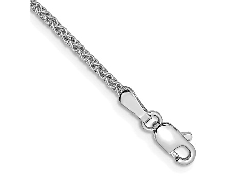 14k White Gold 1.65mm Solid Polished Spiga Chain