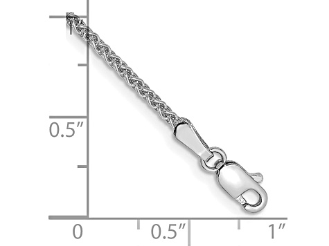14k White Gold 1.65mm Solid Polished Spiga Chain