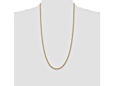 14k Yellow Gold 2.5mm Regular Rope Chain 28 Inches