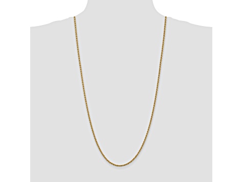 14k Yellow Gold 2.5mm Regular Rope Chain 30 Inches