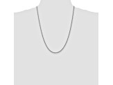 14k White Gold 2.5mm Regular Rope Chain 24 Inches