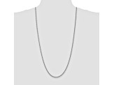 14k White Gold 2.5mm Regular Rope Chain 30 Inches