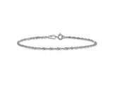 14k White Gold 1.4mm Singapore Chain