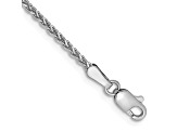 14k White Gold 1.4mm Solid Diamond-cut Spiga Chain