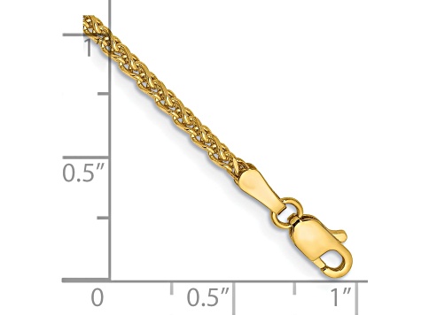 14k Yellow Gold 1.8mm Solid Diamond-cut Spiga Chain