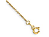 14k Yellow Gold 1mm Singapore Chain