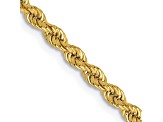 14K Yellow Gold 2.75mm Regular Rope Chain 16 Inches