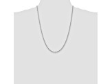 14K White Gold 2.75mm Regular Rope Chain 24 Inches