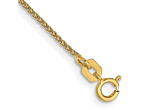 14k Yellow Gold 1mm Solid Polished Spiga Chain