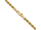 14k Yellow Gold 3mm Regular Rope Chain 18 Inches