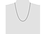 14k White Gold 3.0mm Regular Rope Chain 24 Inches