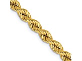 14k Yellow Gold 4mm Regular Rope Chain 20 Inches