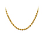 14k Yellow Gold 4mm Regular Rope Chain 24 Inches