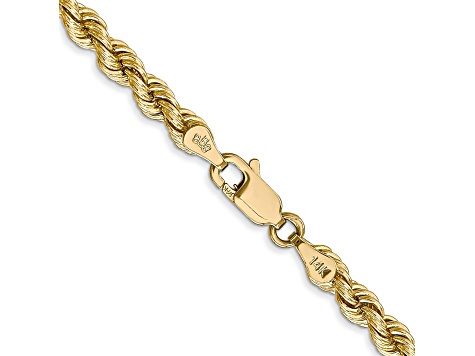 14k Yellow Gold 4mm Regular Rope Chain 24 Inches - VG362D
