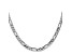 14k White Gold 4.5mm Flat Figaro Chain 18 Inches