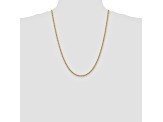 14k Yellow Gold 2.75mm Diamond Cut Rope with Lobster Clasp Chain 24 Inches