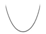 14k White Gold 2.75mm Diamond Cut Rope Chain 16 Inches