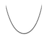 14k White Gold 2.75mm Diamond Cut Rope Chain 20 Inches