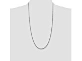 14k White Gold 2.75mm Diamond Cut Rope Chain 28 Inches