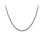 14k White Gold 2.75mm Diamond Cut Rope Chain 30 Inches