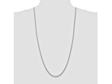 14k White Gold 2.75mm Diamond Cut Rope Chain 30 Inches