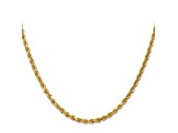 14k Yellow Gold 3.20mm Diamond Cut Rope Chain Necklace 18 Inches