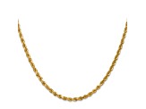 14k Yellow Gold 3.20mm Diamond Cut Rope Chain Necklace 20 Inches