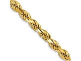 14k Yellow Gold 3.20mm Diamond Cut Rope Chain Necklace 20 Inches