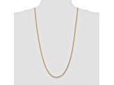 14k Yellow Gold 3.20mm Diamond Cut Rope Chain Necklace 30 Inches