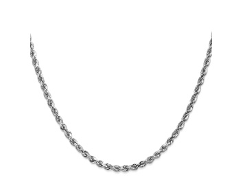 Picture of 14k White Gold 3.0mm Diamond Cut Rope Chain 16 Inches