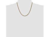 14k Yellow Gold 3.5mm Diamond Cut Rope with Lobster Clasp Chain 20 Inches