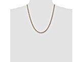 14k Yellow Gold 3.5mm Diamond Cut Rope with Lobster Clasp Chain 22 Inches