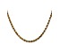 14k Yellow Gold 3.5mm Diamond Cut Rope with Lobster Clasp Chain 24 Inches