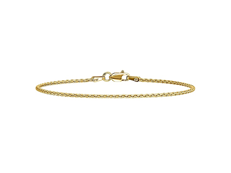 14kt White Gold 1.2mm Parisian Wheat Chain; 20 inch