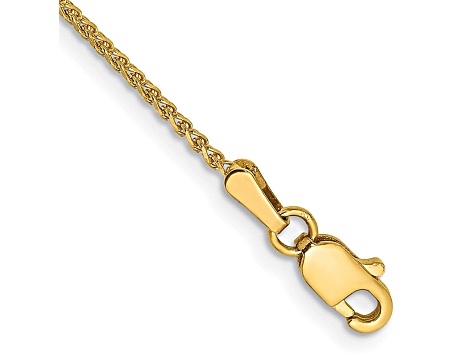 14k Yellow Gold 1.2mm Diamond-cut Spiga Chain