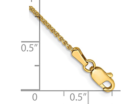 14k Yellow Gold 1.2mm Diamond-cut Spiga Chain