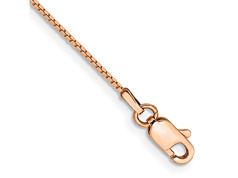 14k Rose Gold .9mm Box Link Chain