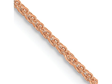 14k Rose Gold Diamond-cut 1.2mm Spiga Chain