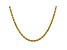 14k Yellow Gold 4mm Diamond Cut Rope with Lobster Clasp Chain 18 Inches