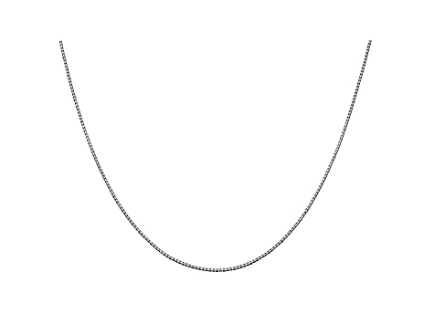 14k White Gold 0.95mm Box Chain 24 Inches