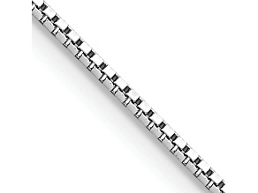 14k White Gold 0.95mm Box Chain 22 Inches
