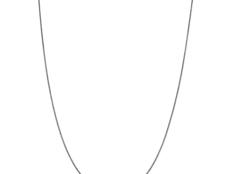 14k White Gold 0.95mm Box Chain 22 Inches