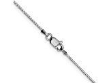 14k White Gold 0.95mm Box Chain 22 Inches