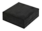 Black Velvet Presentation Pendant Box with White Faux Leather Lining