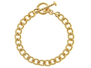 Pre-Owned Moda Al Massimo™ 18K Yellow Gold Over Bronze Cuban Link 7.5 Inch Bracelet