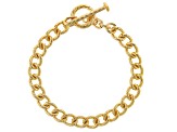 Pre-Owned Moda Al Massimo™ 18K Yellow Gold Over Bronze Cuban Link 7.5 Inch Bracelet