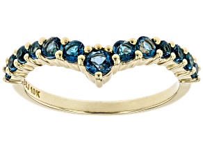 Pre-Owned London Blue Topaz 10k Yellow Gold Ring .69ctw