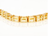 Pre-Owned Oval Citrine 18k Yellow Gold Over Sterling Silver Tennis Bracelet 18.36ctw