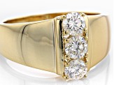 Pre-Owned Moissanite 14k Yellow Gold Over Silver Ring .69ctw DEW