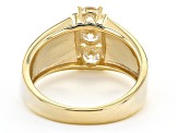 Pre-Owned Moissanite 14k Yellow Gold Over Silver Ring .69ctw DEW